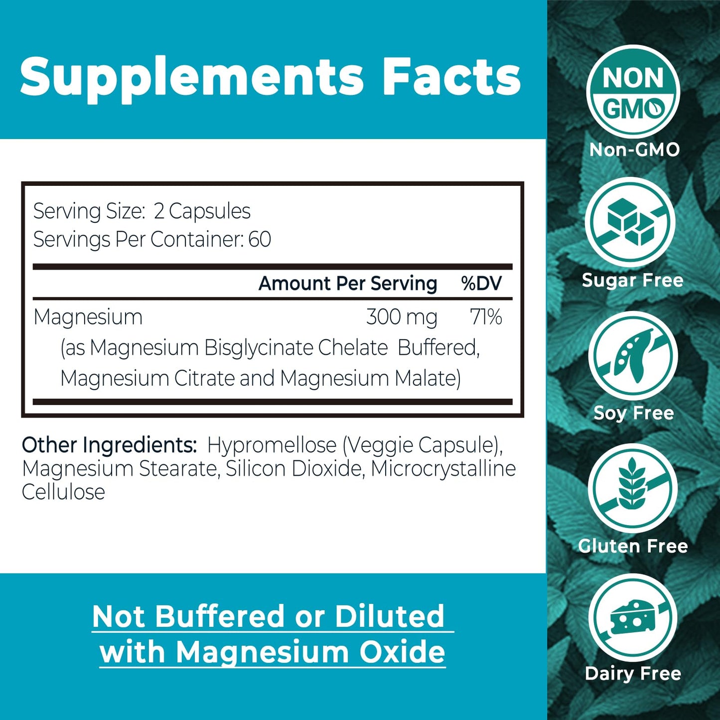 Divinity Nutra Triple Magnesium Complex Capsules, 120 Capsules