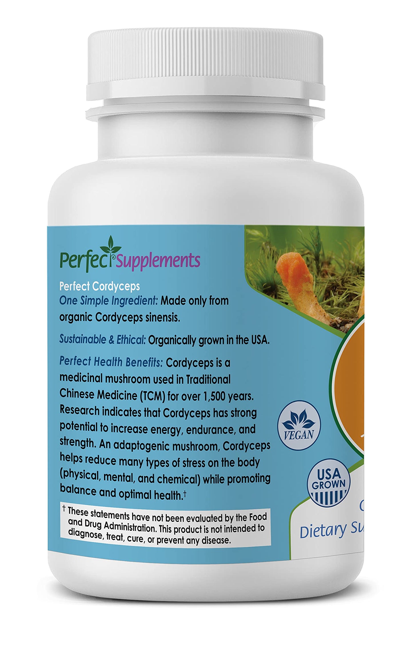 Perfect Supplements Perfect Cordyceps Capsules 90
