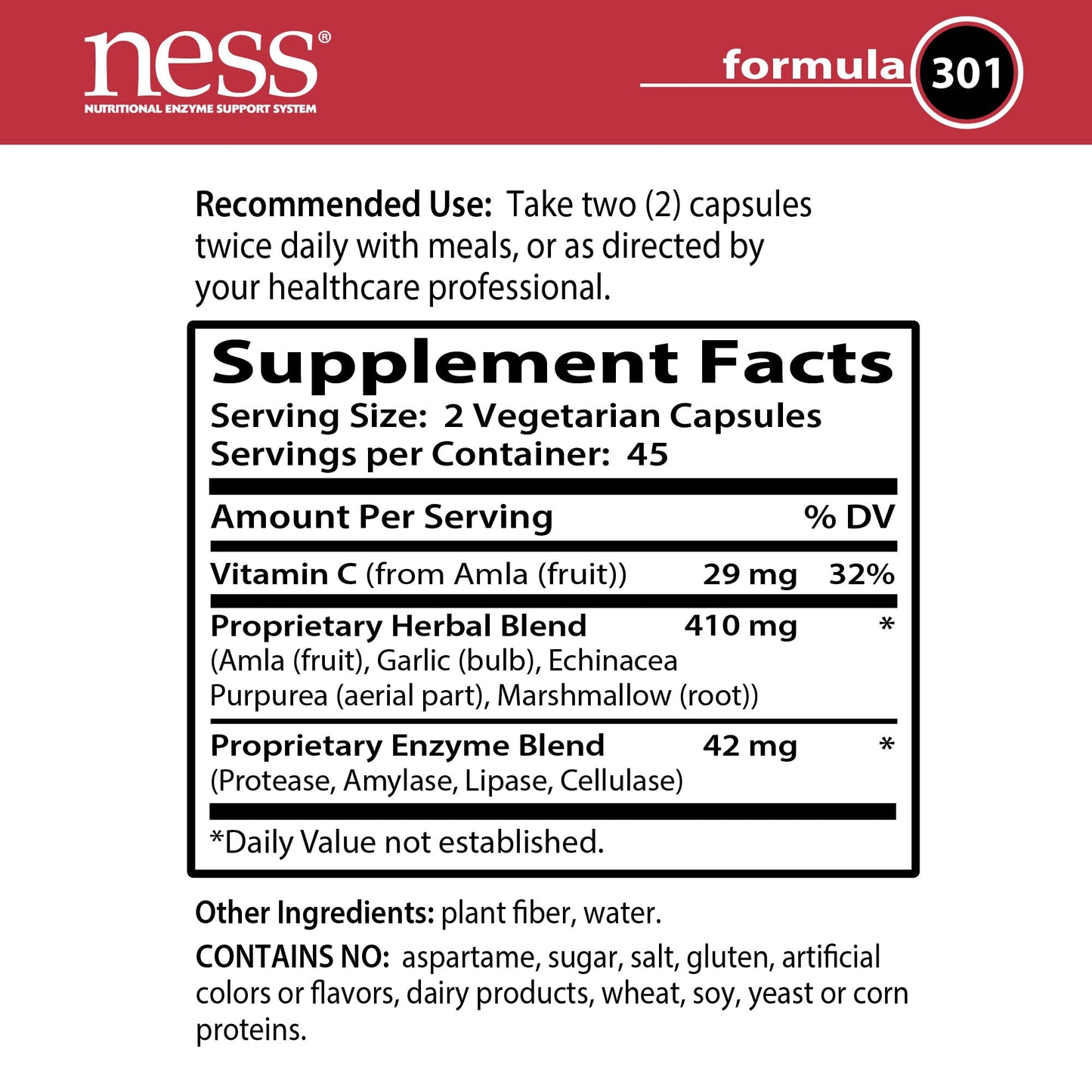NESS Sinus Support Capsule, 90 Vegetarian Capsules
