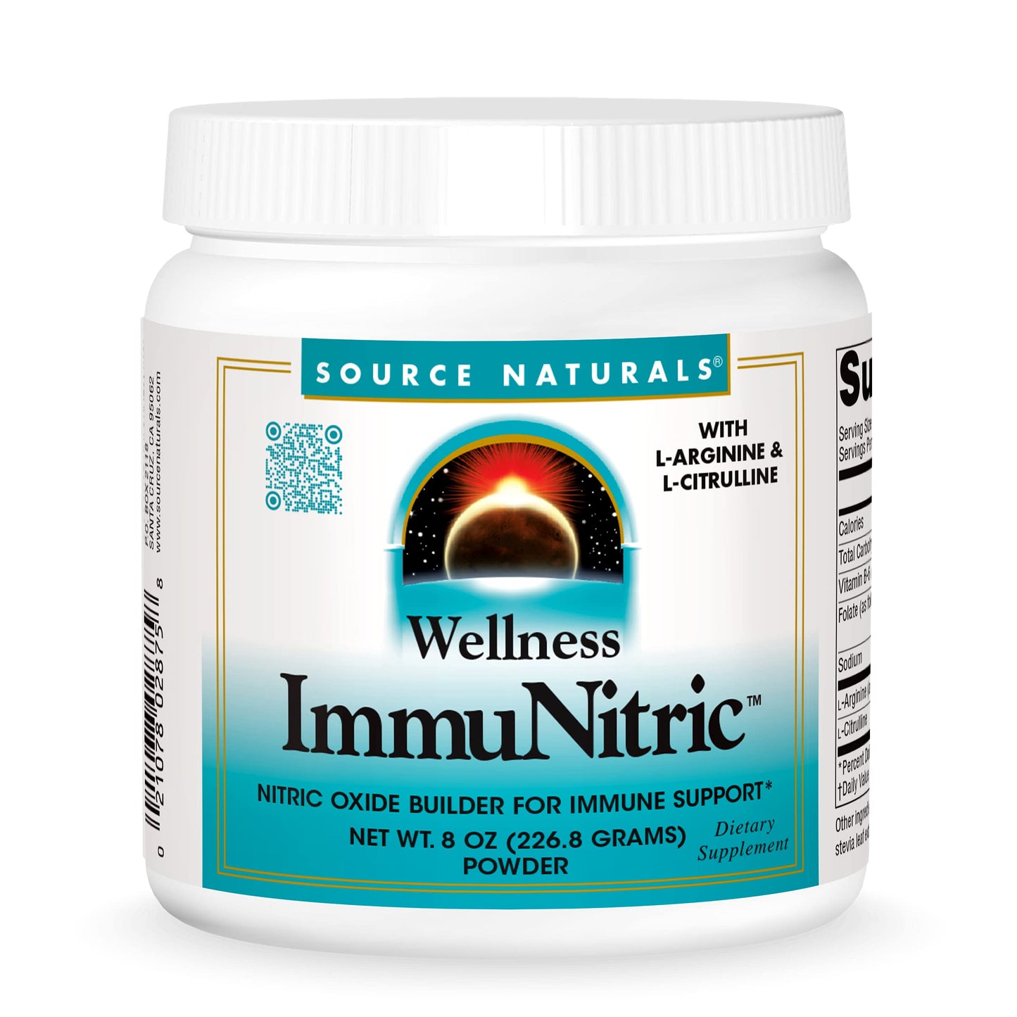 Source Naturals Immunitric Nitric Oxide Builder for Immune System Support Powder, 8 oz
