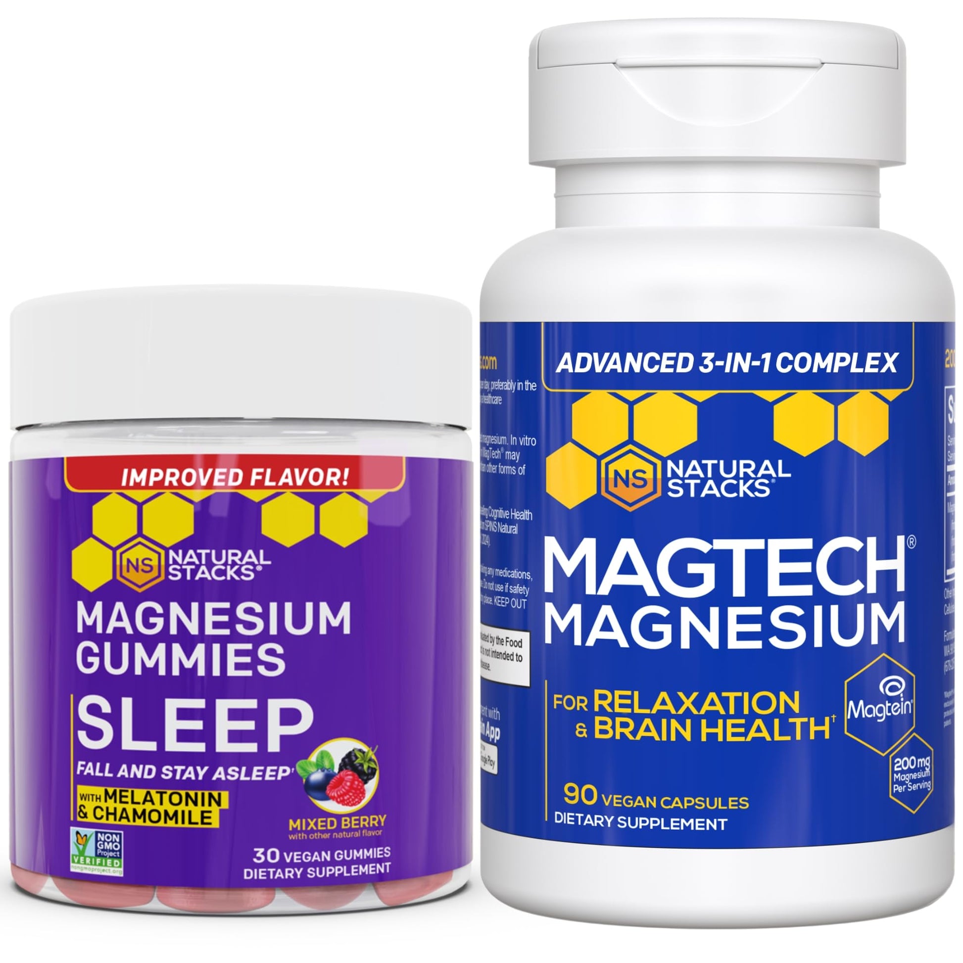 Natural Stacks Magtech + Sleep Magnesium Capsules, 2 Capsules