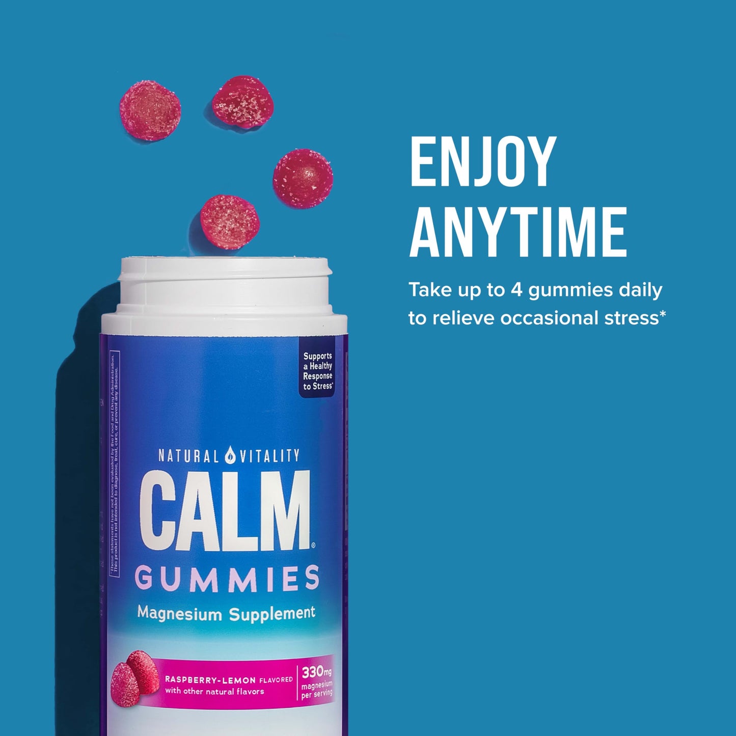 Natural Vitality CALM Magnesium Citrate Supplement Gummies 60