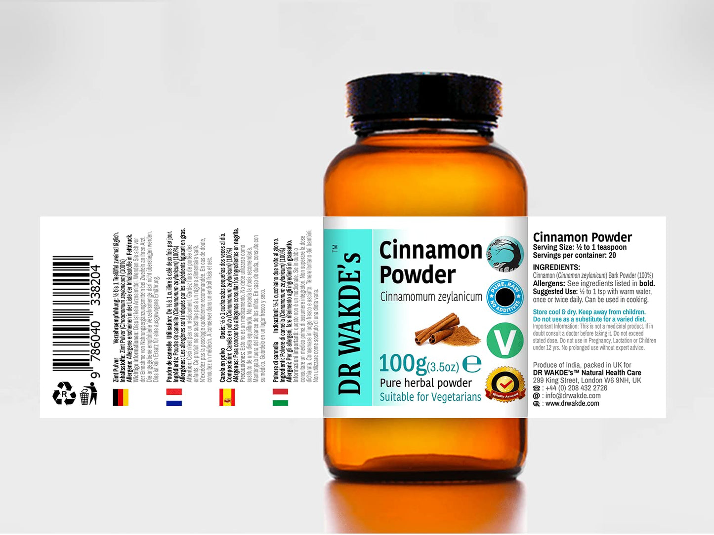 DR WAKDE's Organic Cinnamon Powder 3.53 oz