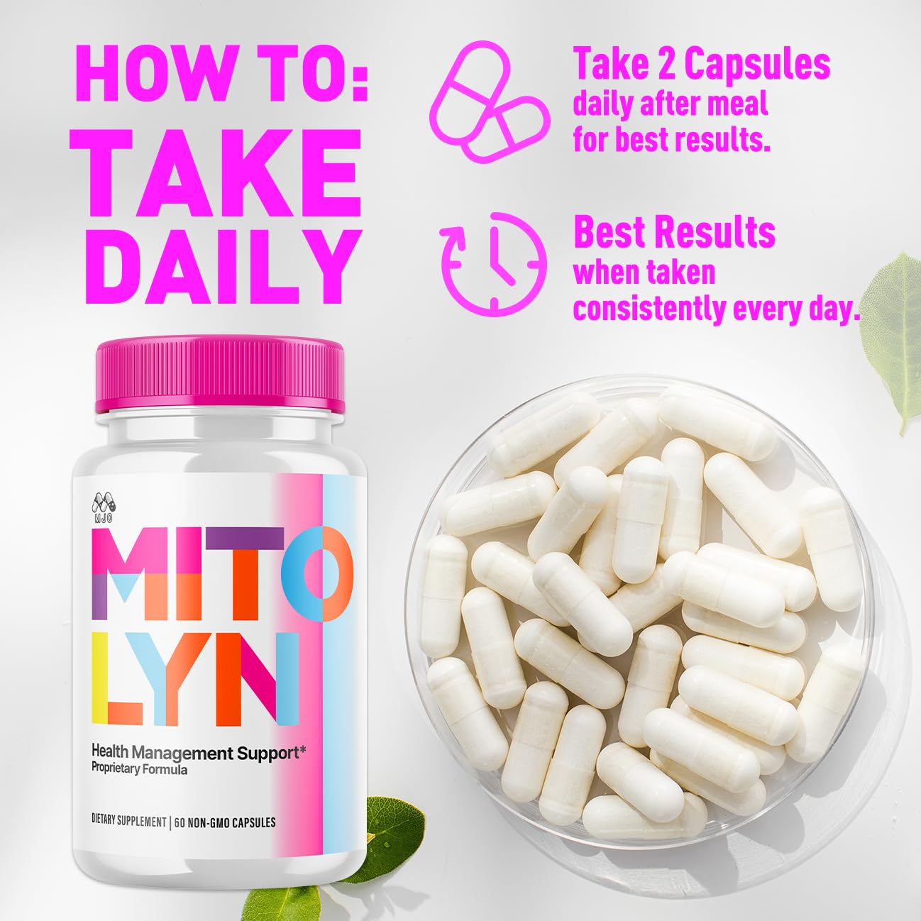 MJO Mitolyn Purple Peel Capsules, 300 Capsules