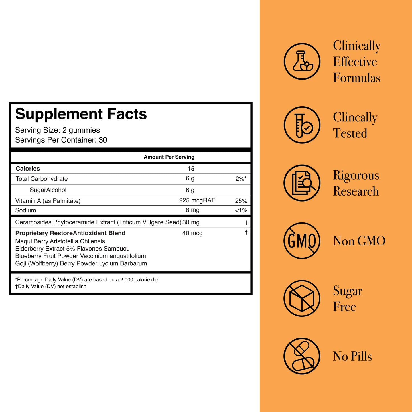 Glotrition Afterglo Gummies – Lutein & Antioxidants for Skin Defense 60 Count
