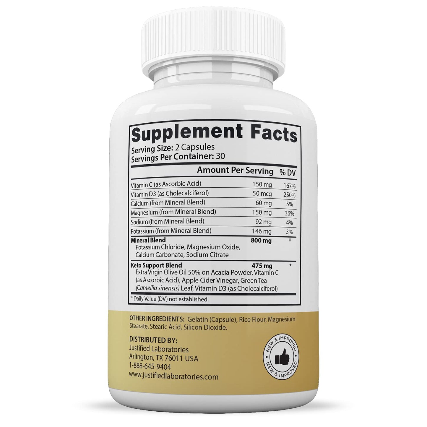 Justified Laboratories Speedy Keto ACV Pills 1275MG Formulated with Apple Cider Vinegar Keto Support Blend Alternative to Gummies Capsules 1