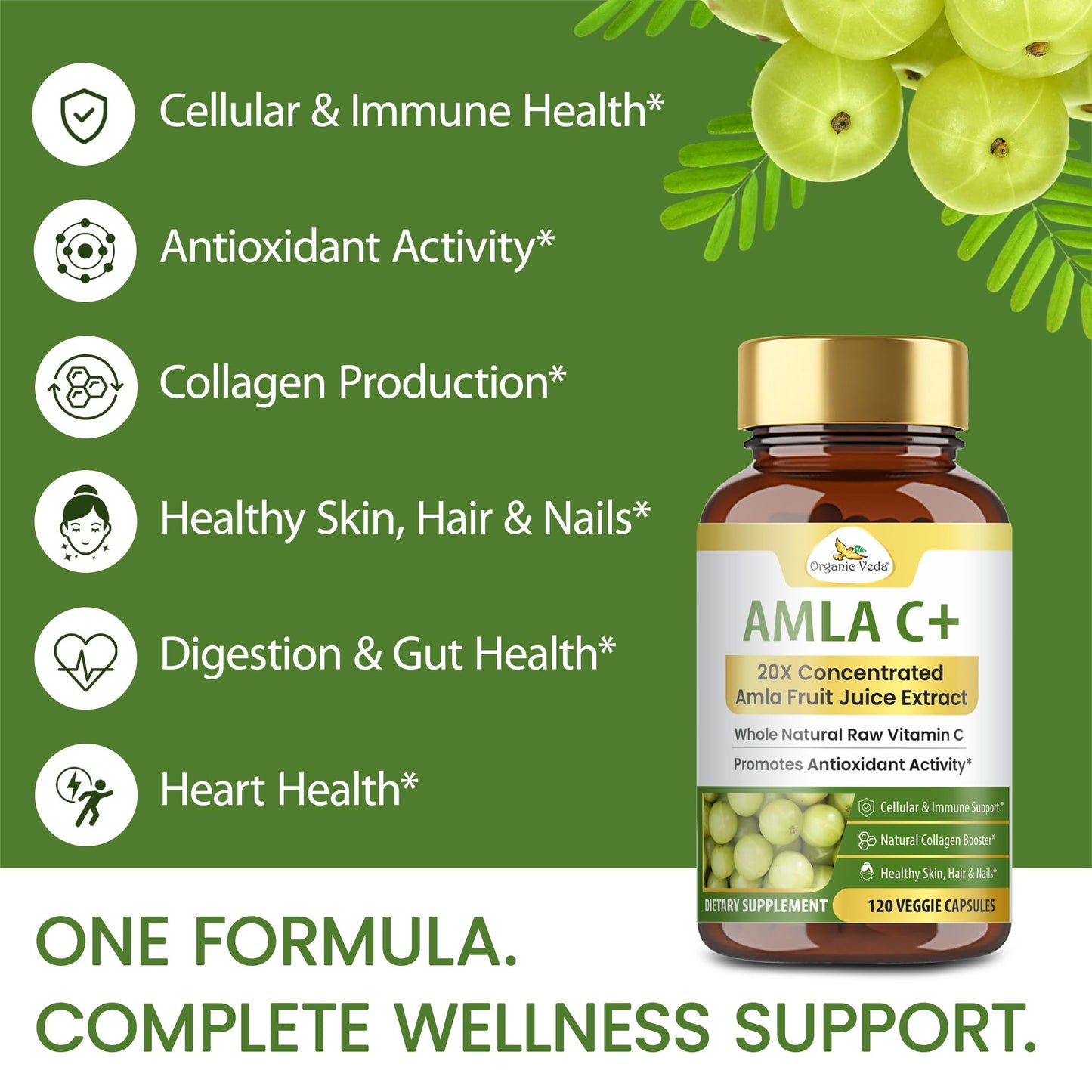 Organic Veda Amla Capsules, 120-Count