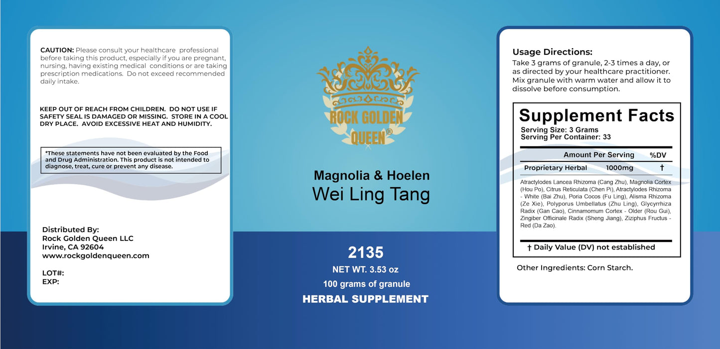Rock Golden Queen Wei Ling Tang/Magnolia & Hoelen Decoction Powder 3.53