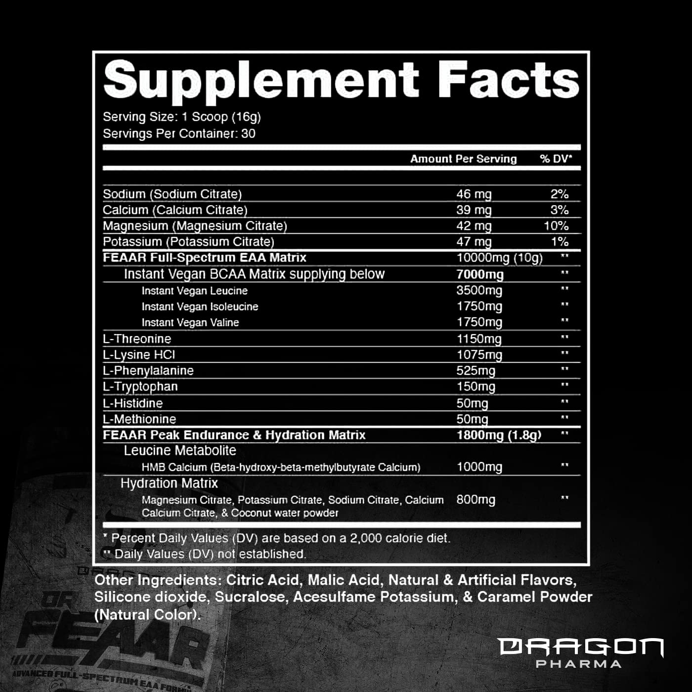 Dragon Pharma Dr. FEAAR Advanced Full-Spectrum EAA Matrix Powder 1.06 lb