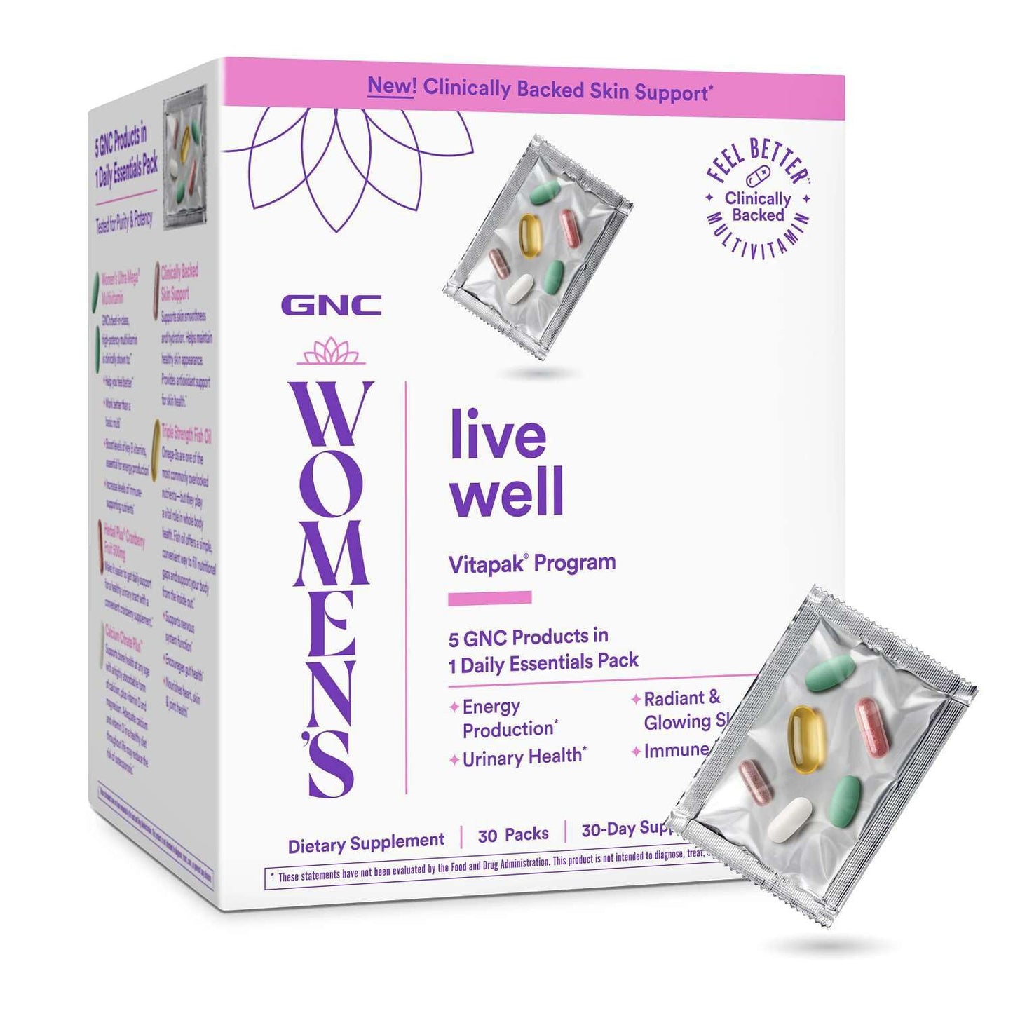 GNC Women's Vitapak Program V2 Multivitamin Pack for Women Tablet 30 Count