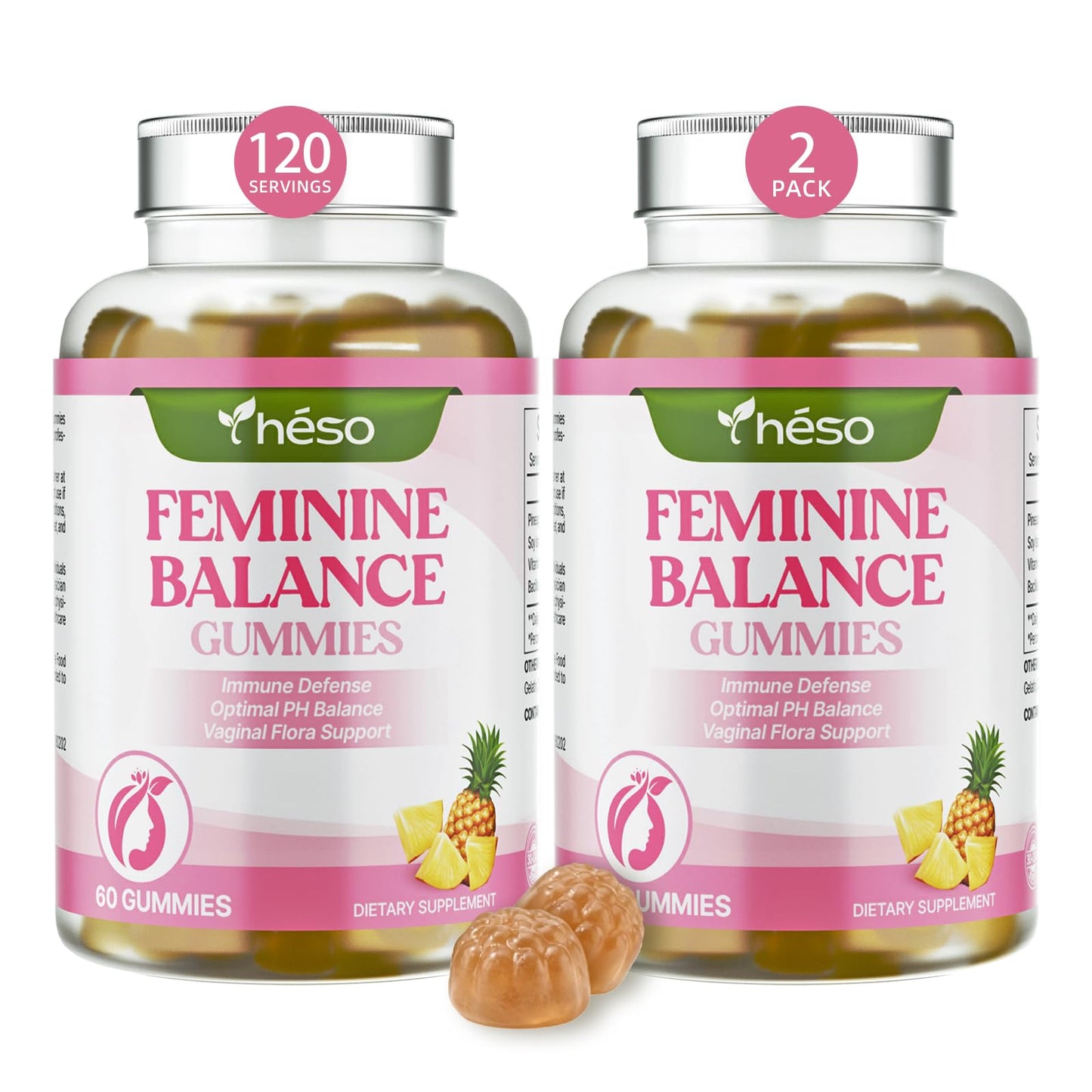 Yheso Feminine Balance Gummies, 120 Gummies