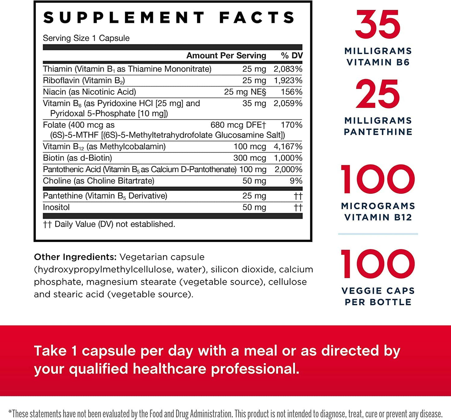 Jarrow Formulas B-Right Vitamin B-Complex Capsules, 200 Count