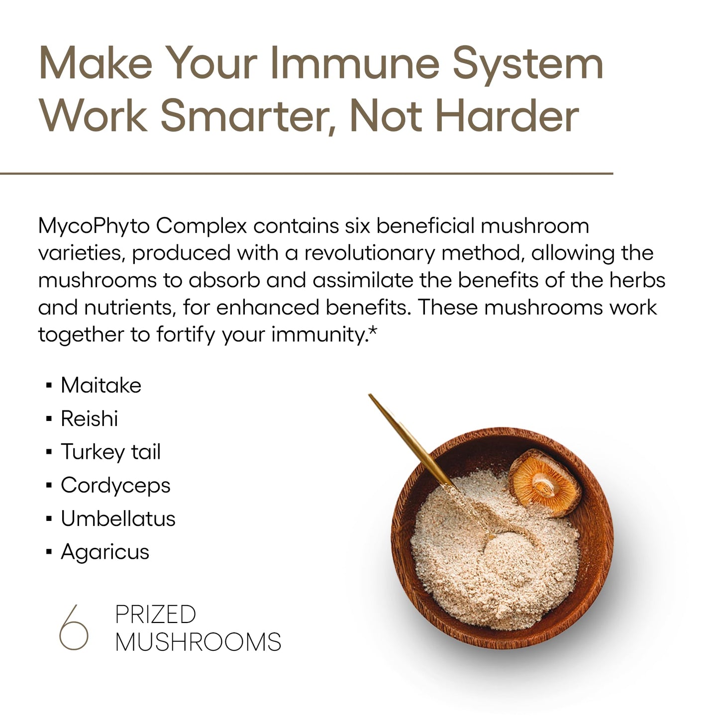 EcoNugenics MycoPhyto Complex Mushroom Supplement for Intensive Immune Support Capsules, 60 Count