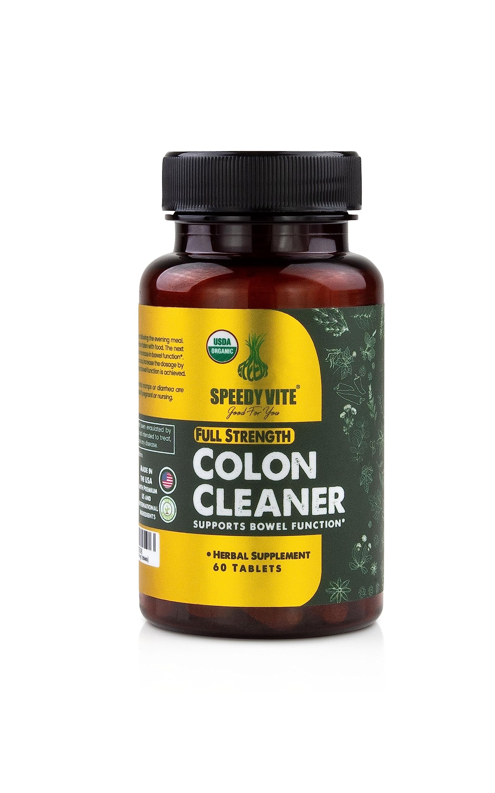 SpeedyVite Organic Colon Cleaner Full Strength 60 Tablets