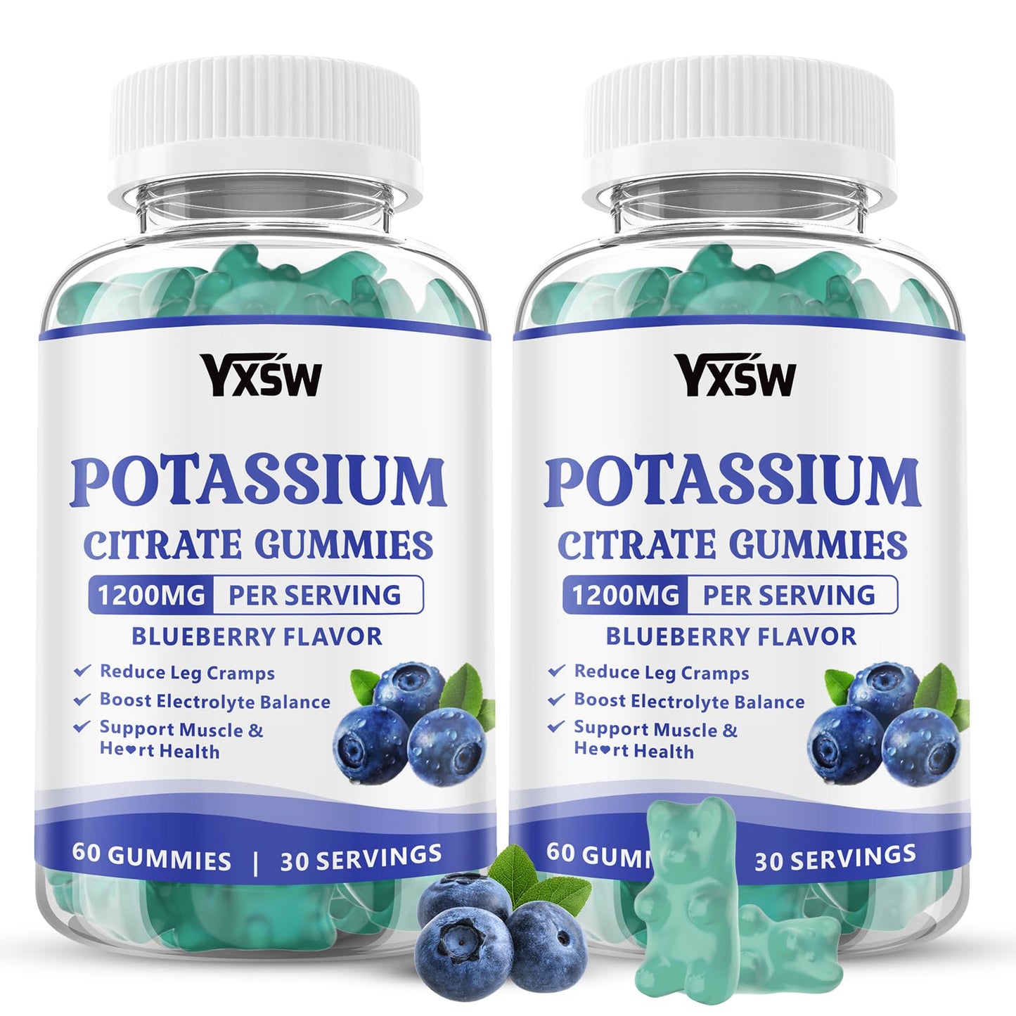 YXSW Potassium Citrate 1200mg Gummies, 120 Count