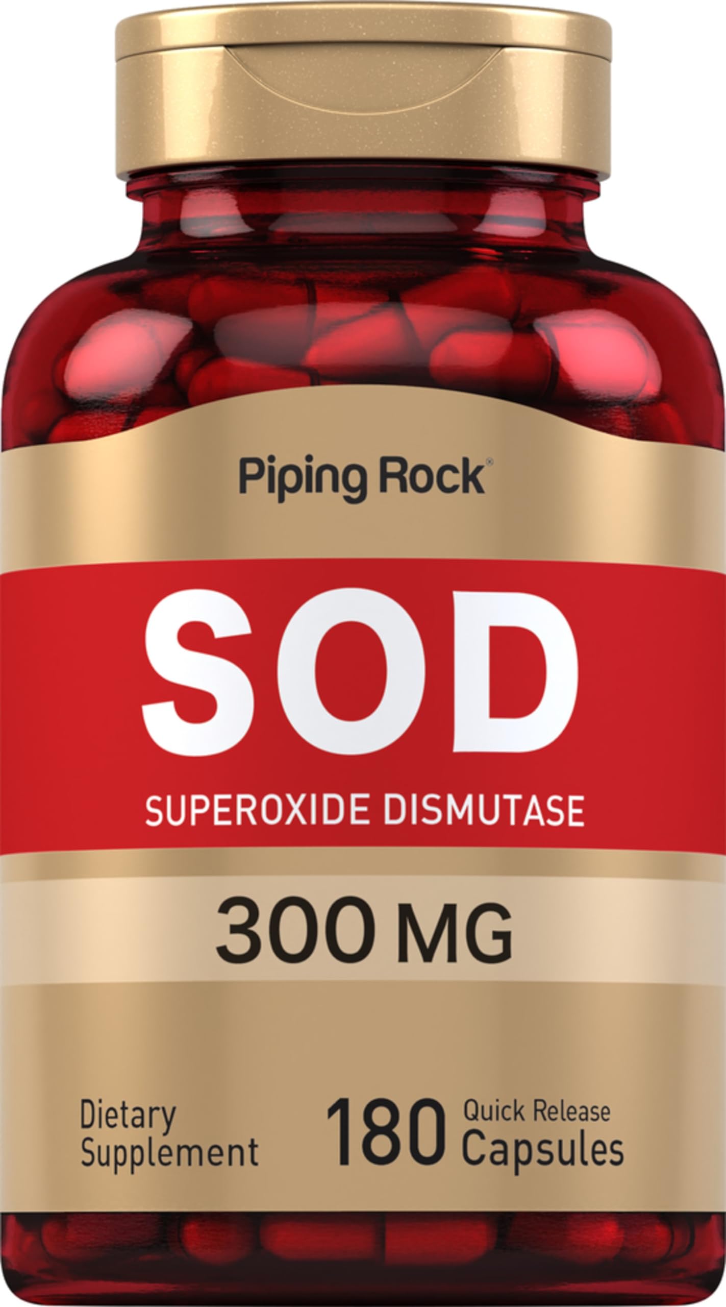 Piping Rock Superoxide Dismutase Supplement Capsule, 180 Count
