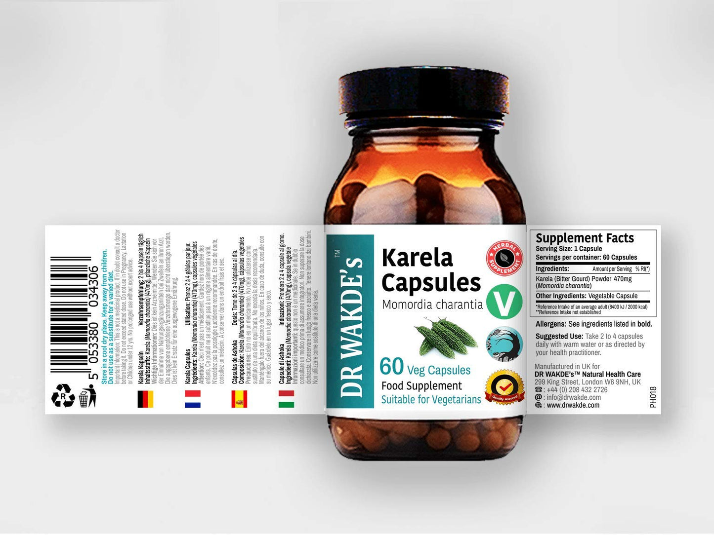 DR WAKDE'S Karela Capsules 60 Veg Caps