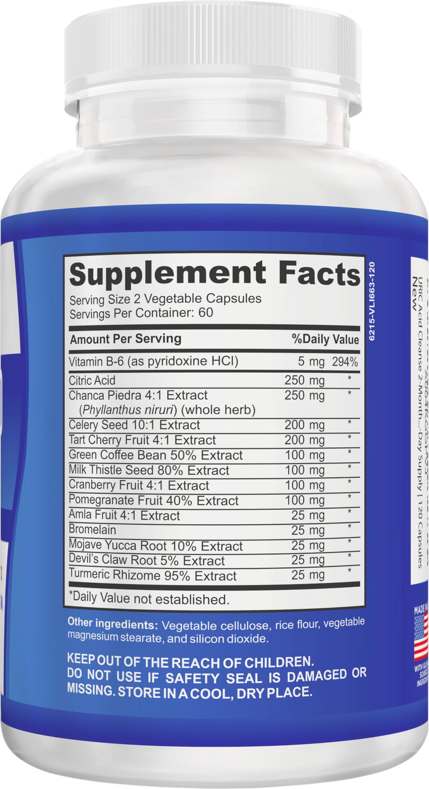 Elevate Recovery Supplements 2-Month Uric Acid Support (14-in-1) Supplement Capsule 120 Capsules