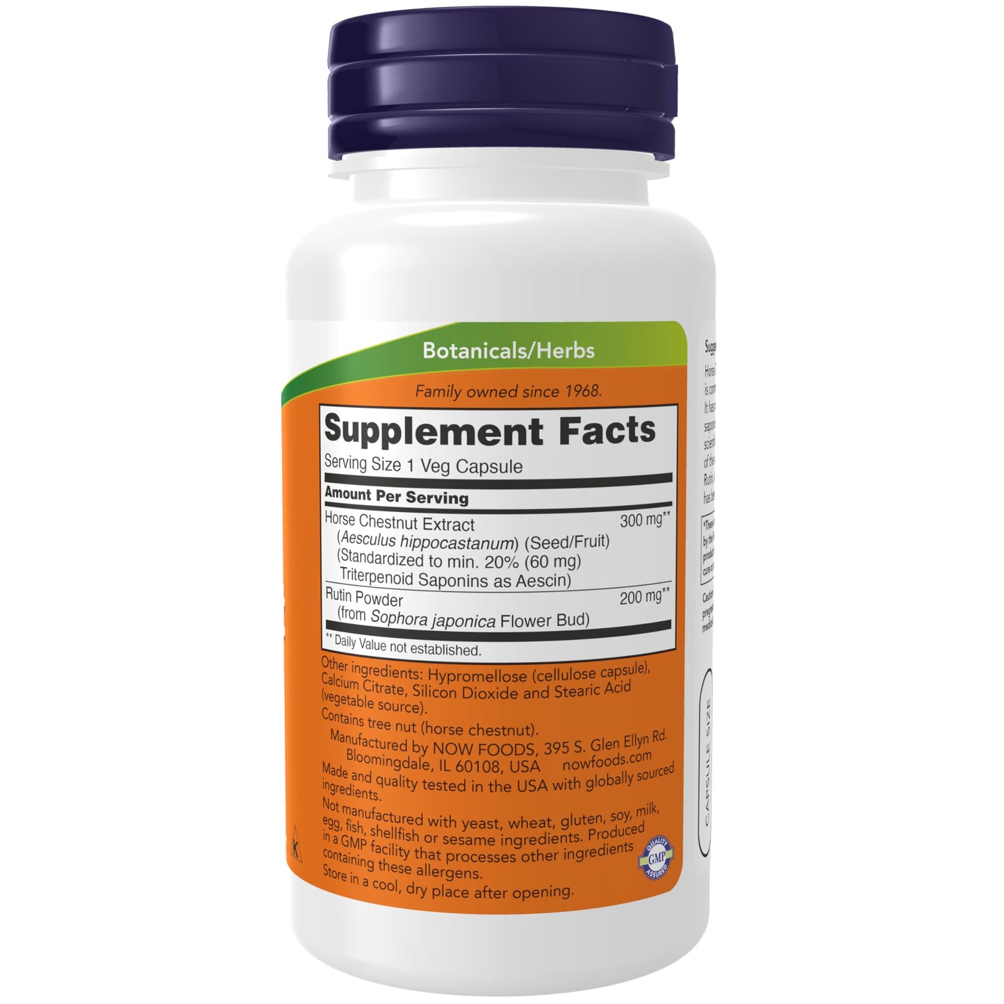 NOW Foods Horse Chestnut 300 mg with Added Rutin Circulatory Support Capsule, 90 Count