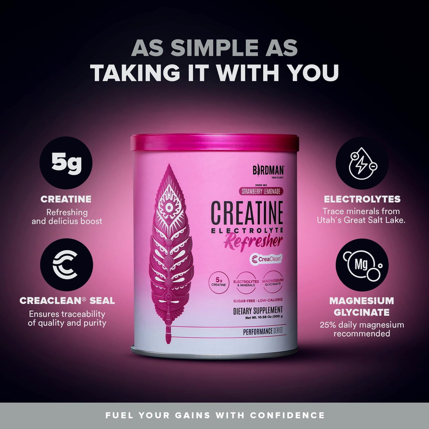 BIRDMAN Creatine Refresher Powder 10.5 Ounce