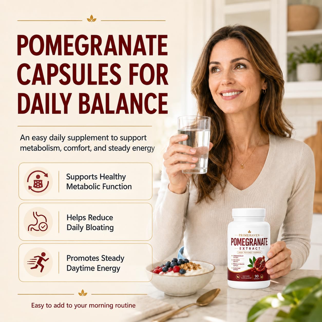 EVERNATURECURE Organic Pomegranate Extract Capsules, 90 Capsules