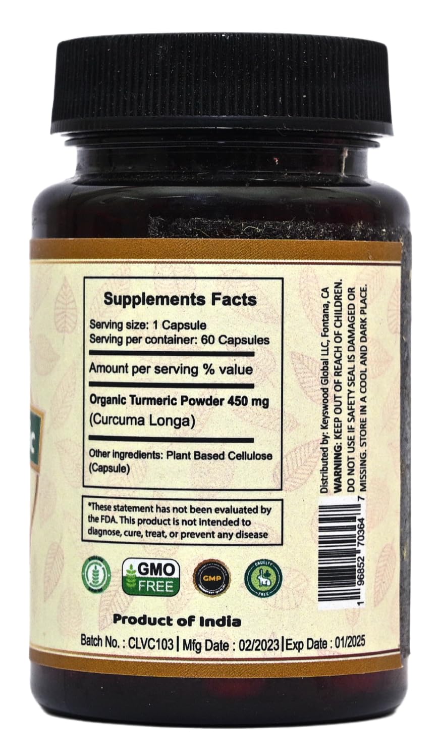 VedaSecrets Organic Turmeric Glow Capsules 60 Capsules