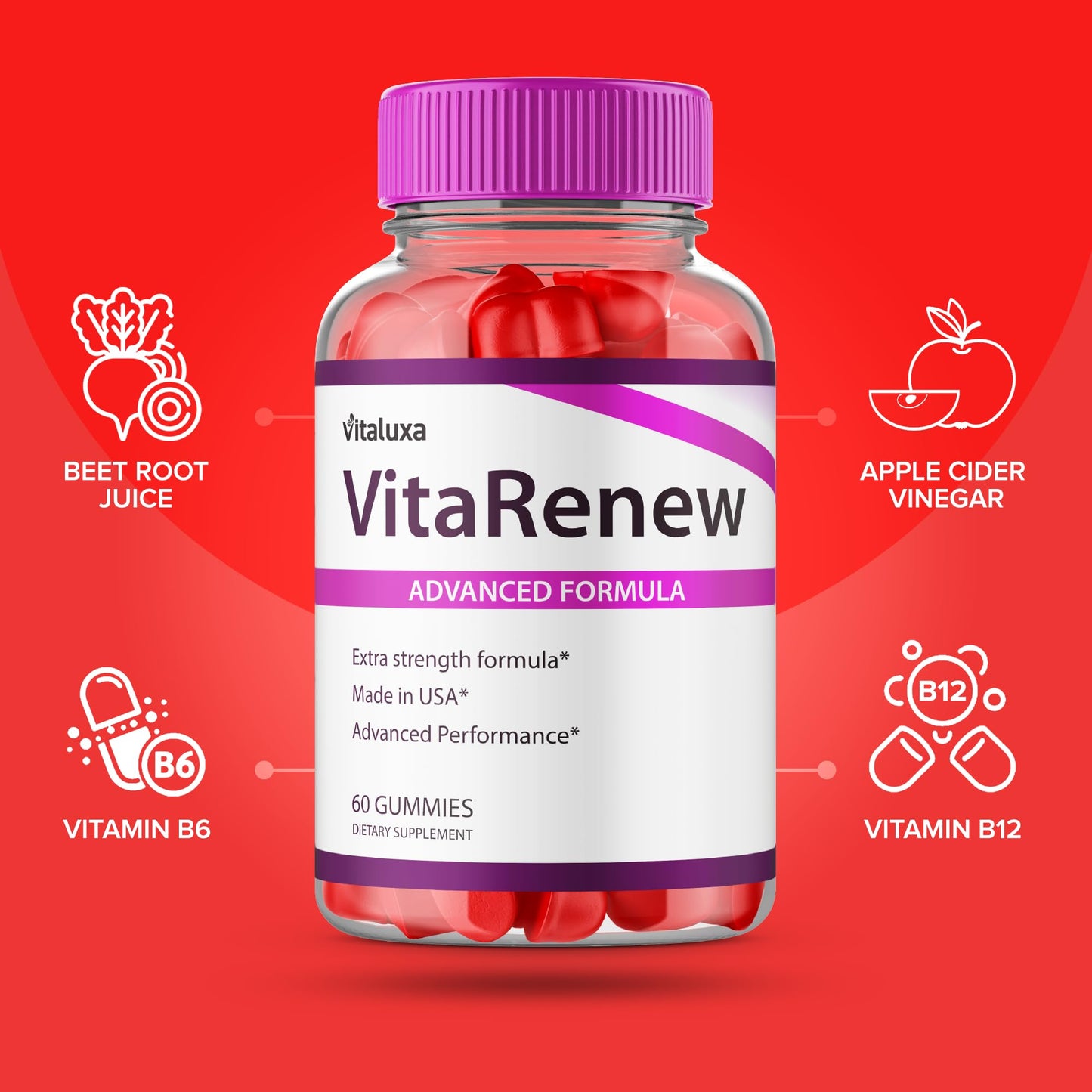 Vitaluxa VitaRenew Gummies 60 Count