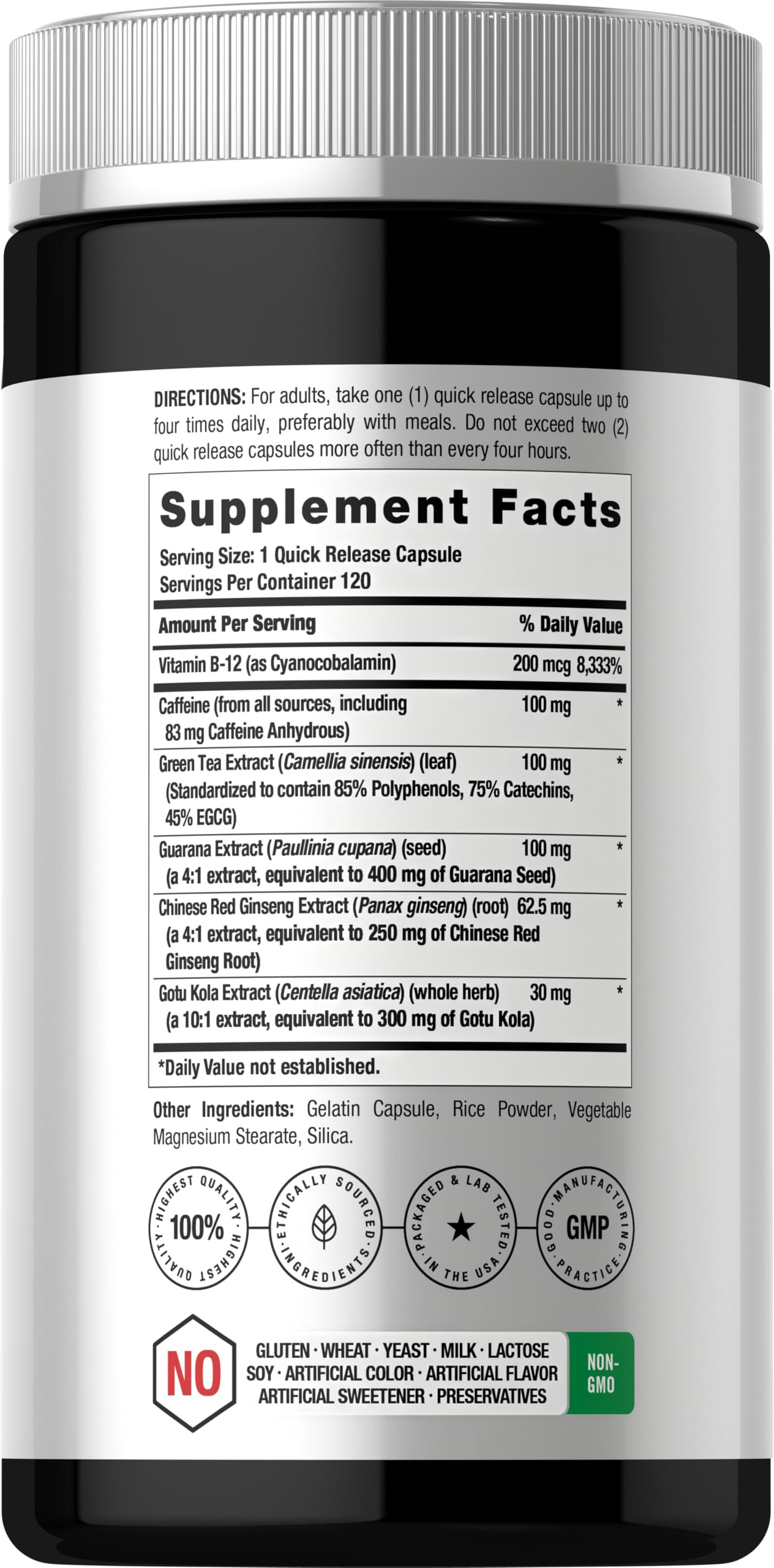 Horbäach Energy Supplement 120 Capsules