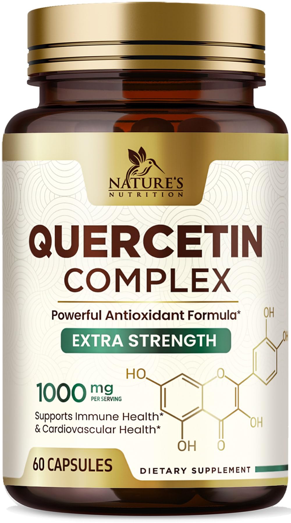 Nature's Nutrition Quercetin Dihydrate 1000mg Capsule, 60 Veggie Capsules