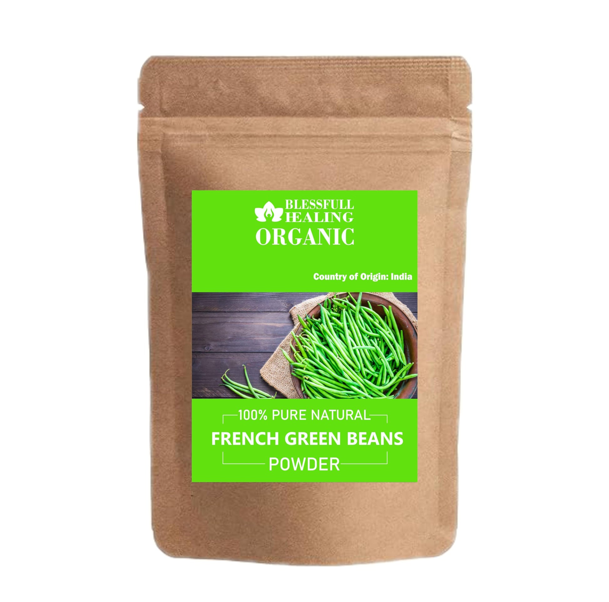 Blessfull Healing Organic French Green Beans Powder, 10.58 oz