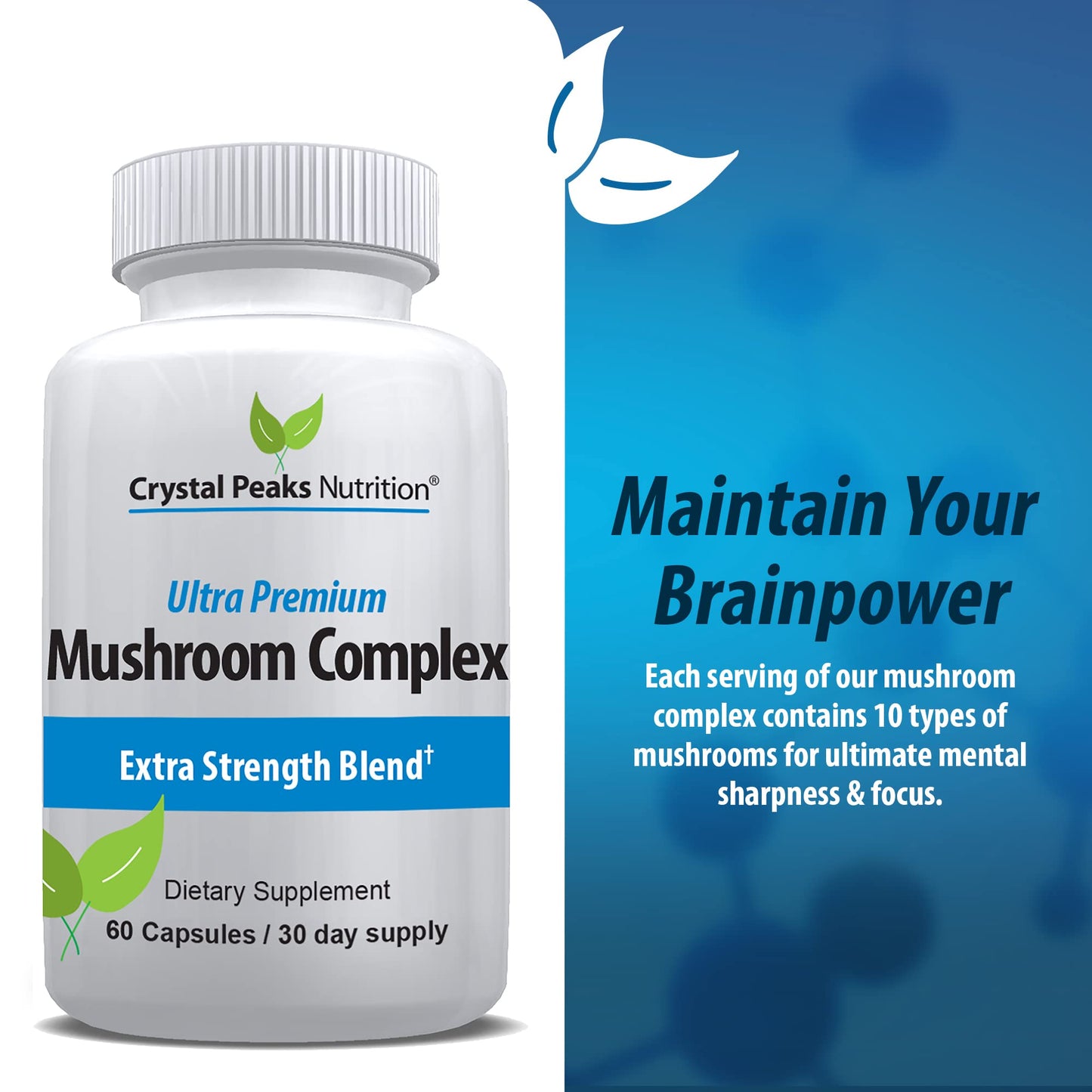 Crystal Peaks Nutrition Mushroom Superfood Master Blend Capsules, 60 Capsules
