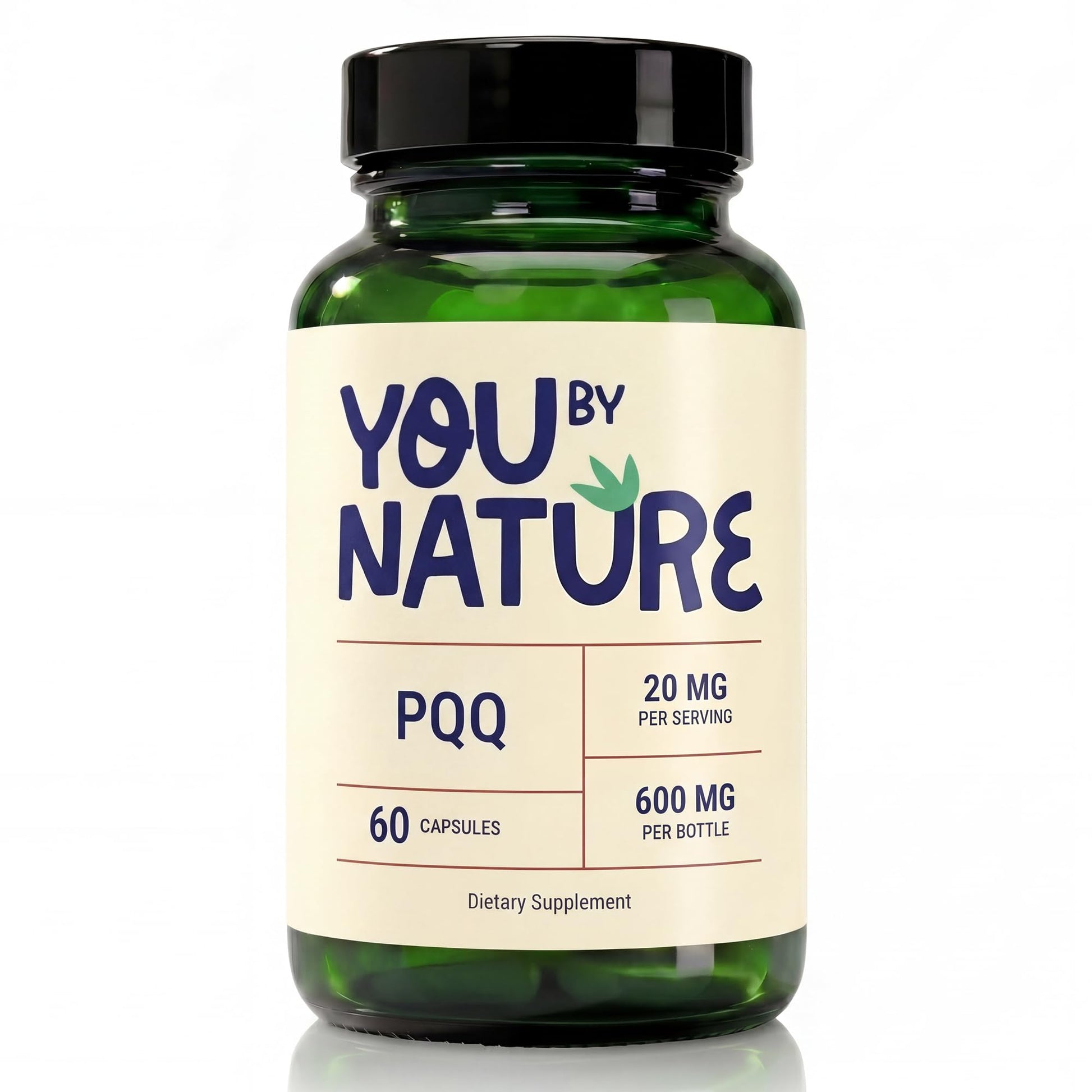 YOUBYNATURE PQQ Supplement 40mg - Pyrroloquinoline Quinone Veggie Capsules, 60 Capsules