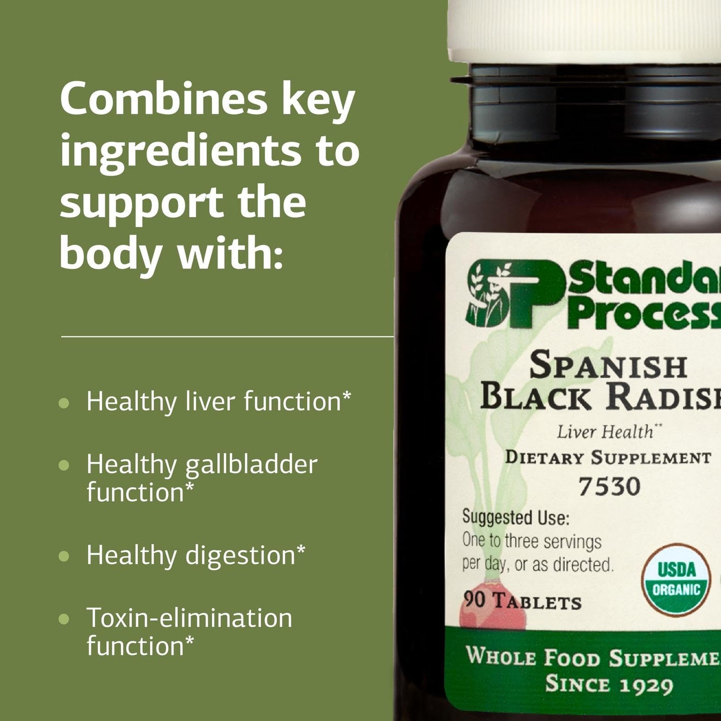 Standard Process Inc. Spanish Black Radish Tablet 90 Count