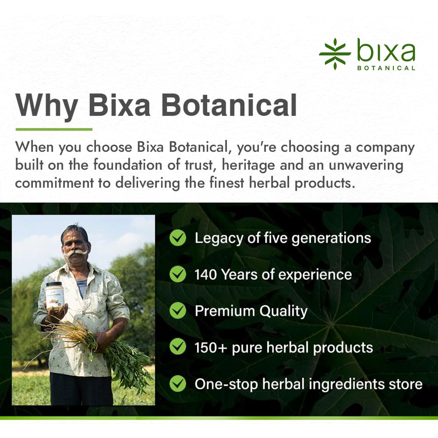 bixa BOTANICAL Safed Musli Capsules 60 Count