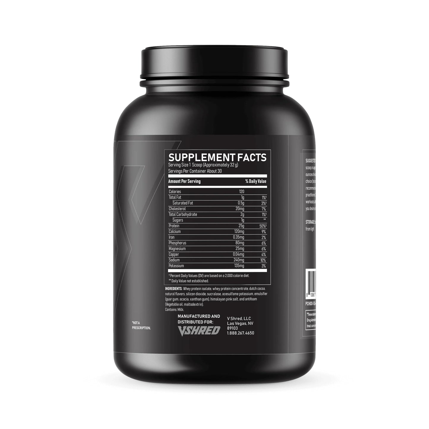 VShred MD Chocolate Whey Protein Powder, 35.06 Servings