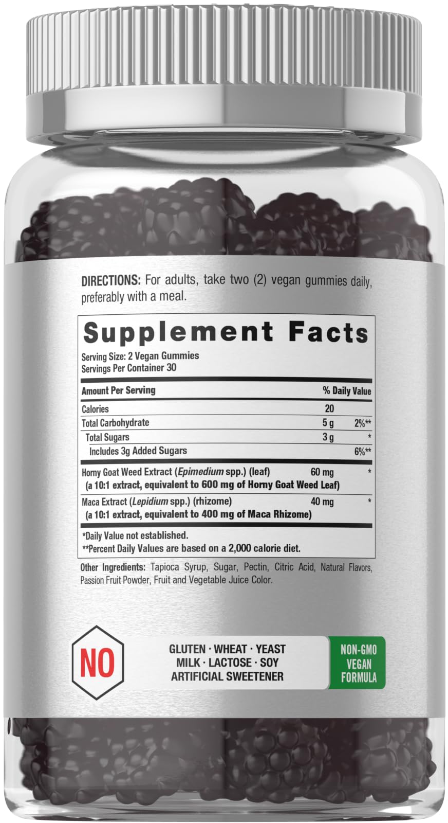 Horbäach Horny Goat Weed Gummies, 60 Count