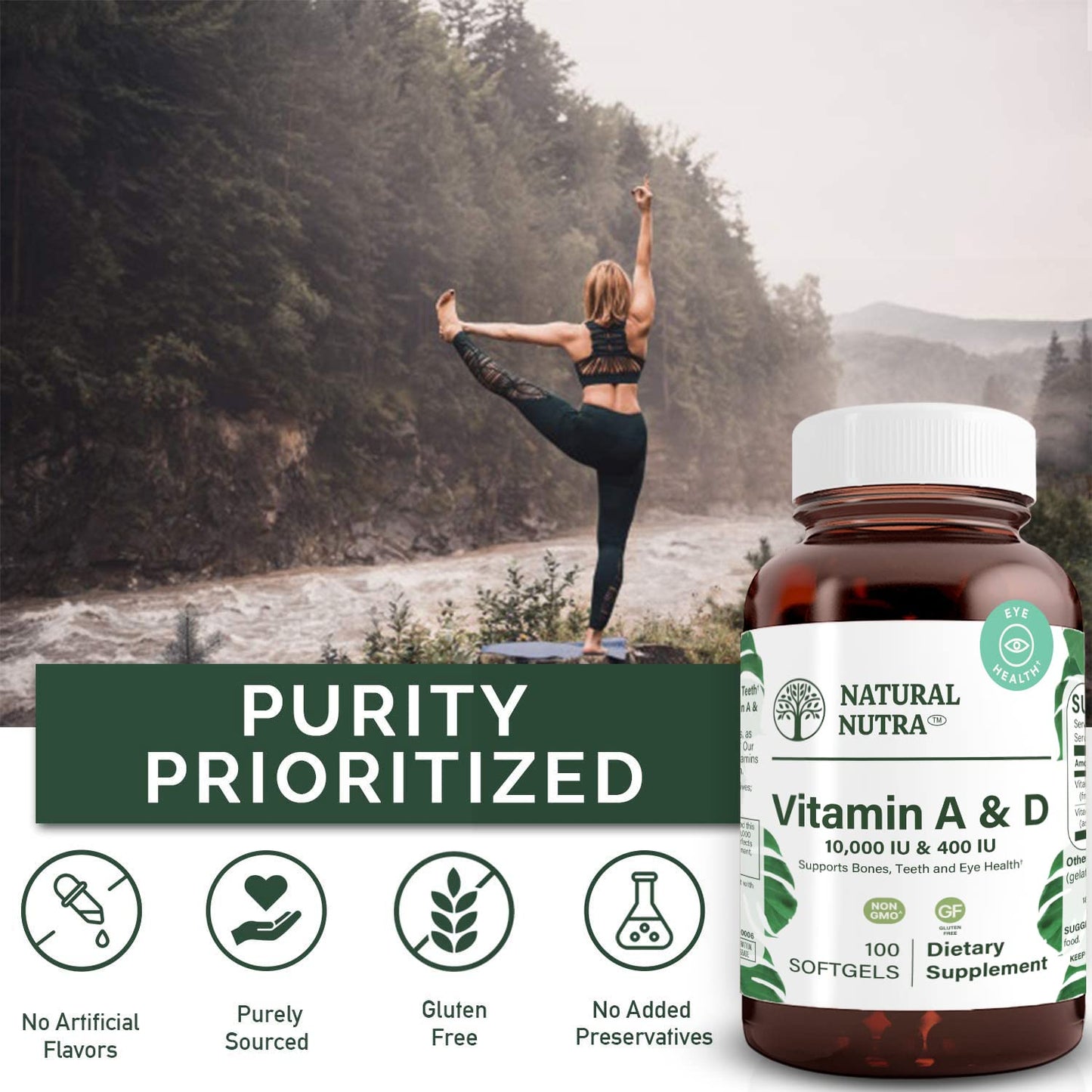 Natural Nutra Vitamin A and D Softgel 100 Softgels