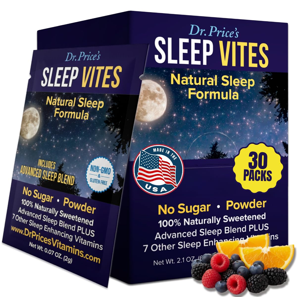 Dr. Price's Vitamins Natural Sleep Aid Sleep Powder 30 Count