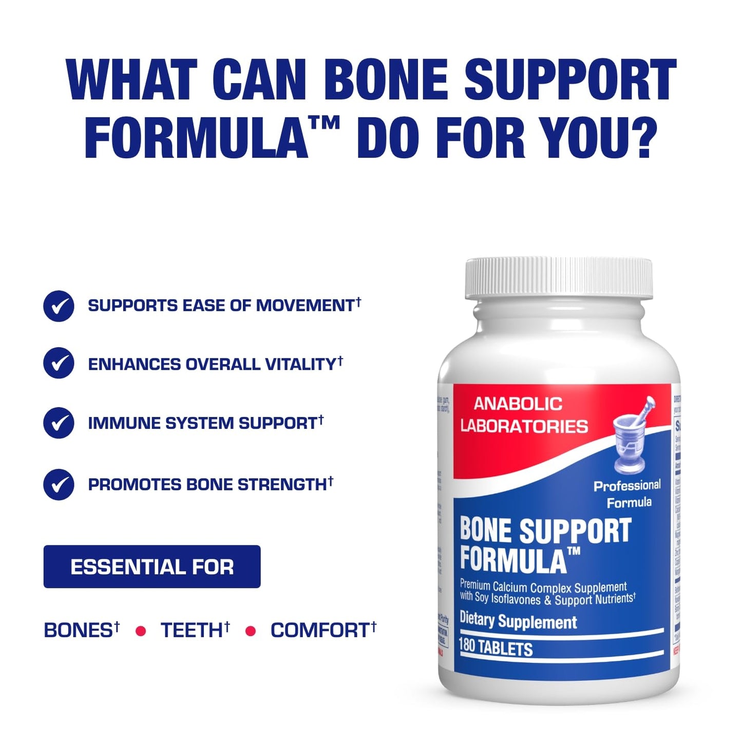 Anabolic Laboratories Clinical Calcium Complex Bone Supplement 180 Tablets