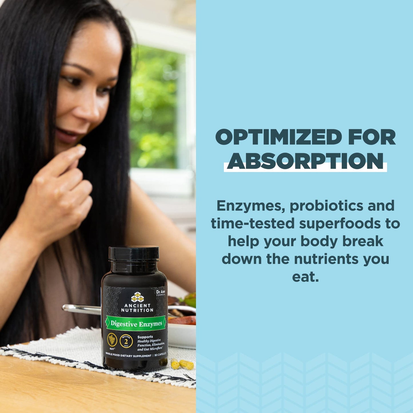 Ancient Nutrition Leaky Gut Capsules and Digestive Enzymes Capsules, 180 Count