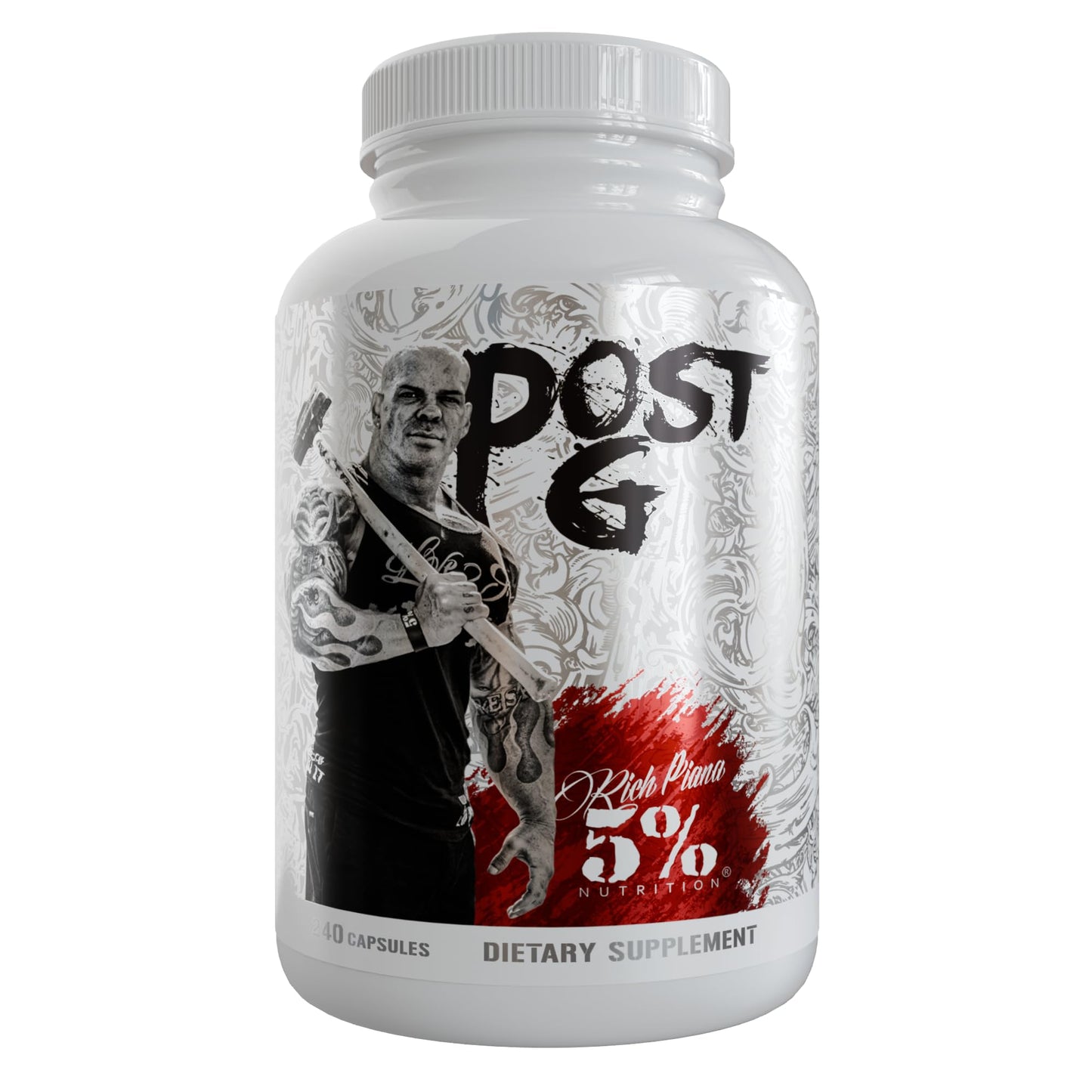 5% Nutrition Rich Piana Post Gear PCT Support Booster Capsule 240 Count