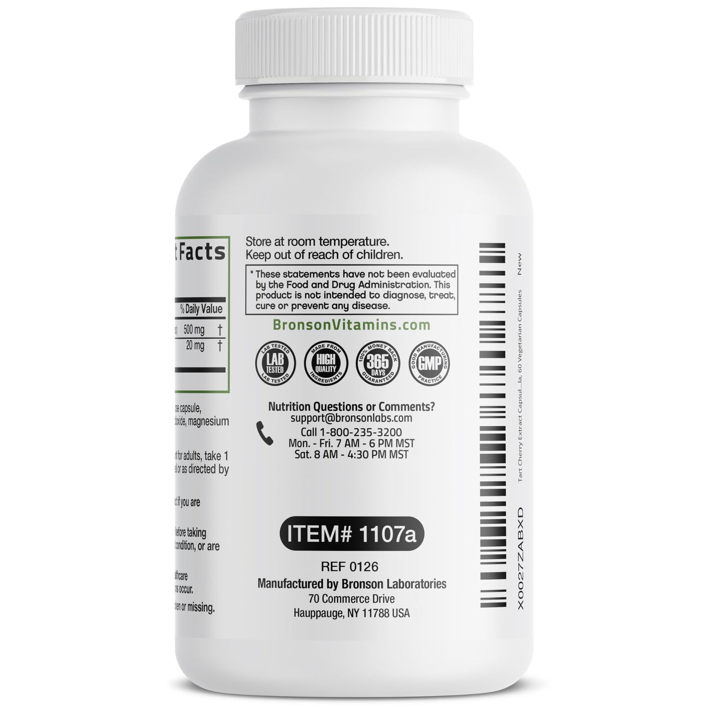 Bronson Tart Cherry Extract + Celery Seed Capsules, 60 Capsules