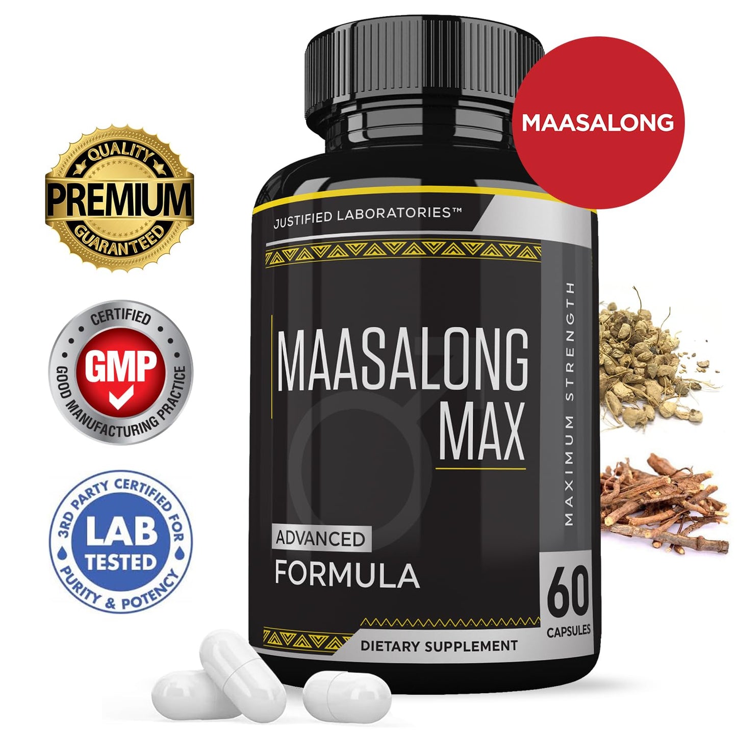 Justified Laboratories Maasalong Max Capsule, 1 Count