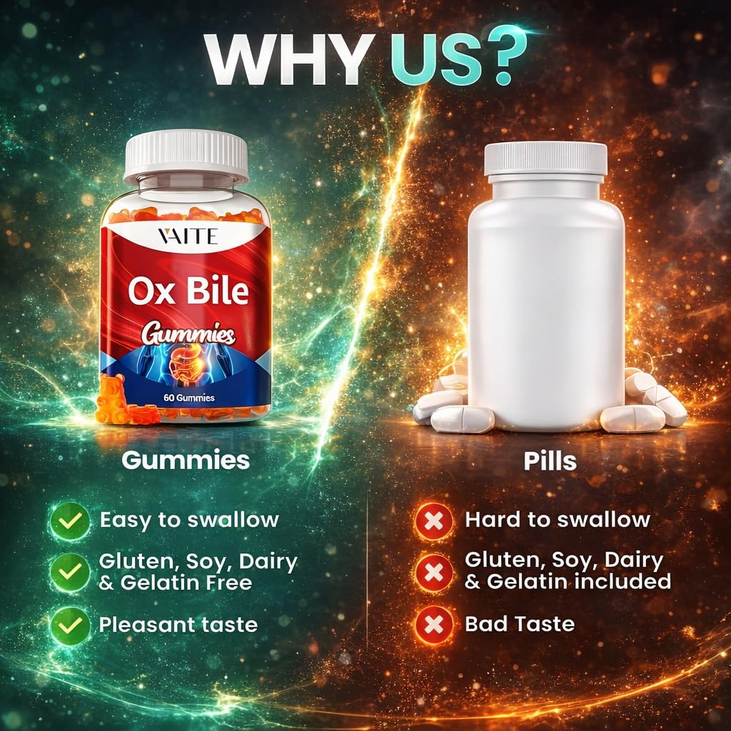 VAITE Ox Bile Gummies 60 Count