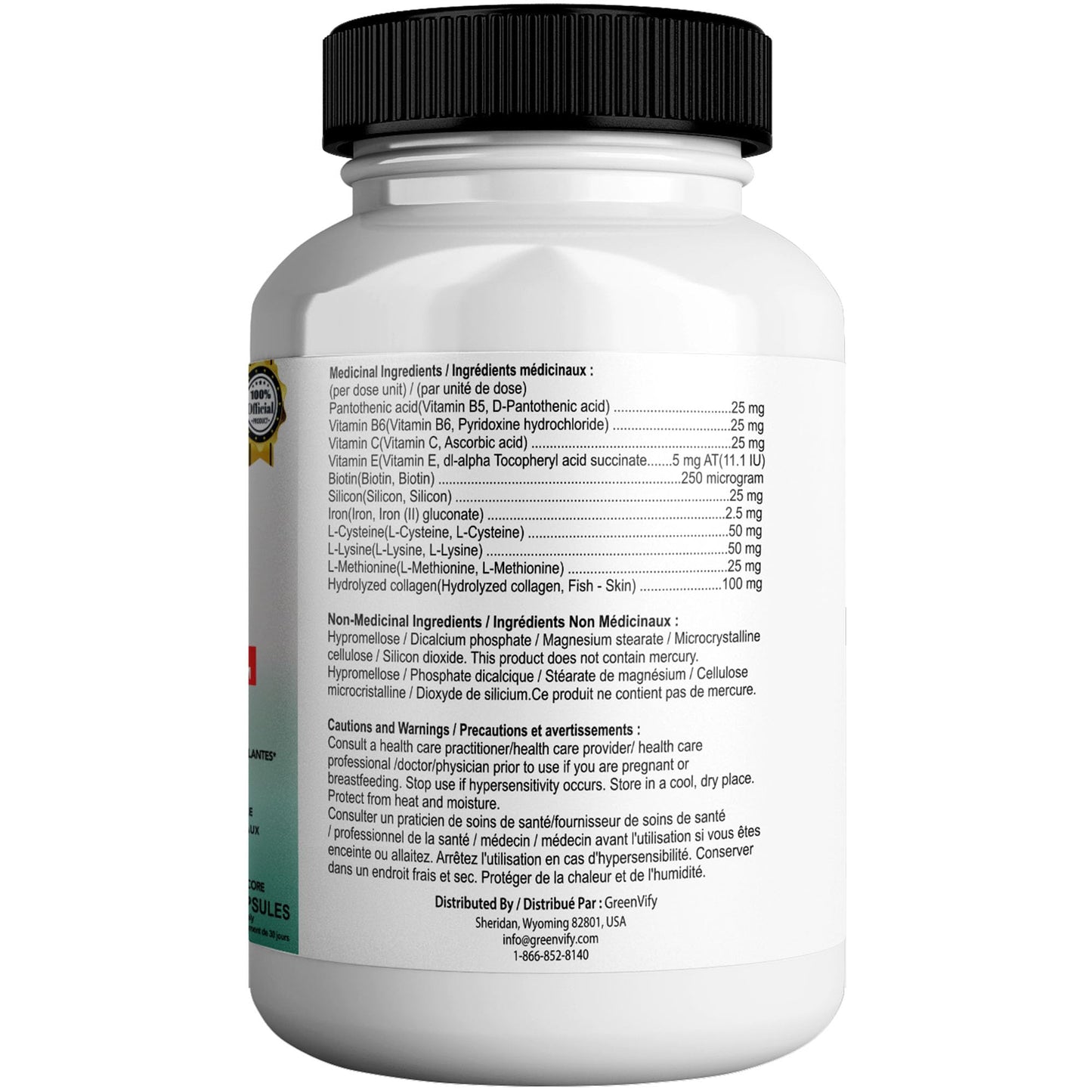 GREENVIFY Max for Hair, Biotin and Vitamin Advanced Hair Growth Formula, 60 Capsules