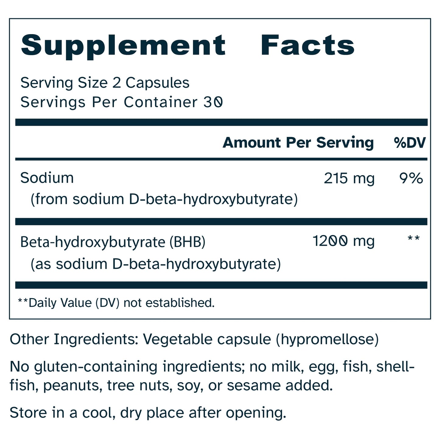 Awakened.energy Na-BHB Sodium Beta-Hydroxybutyrate Supplement 60 Capsules