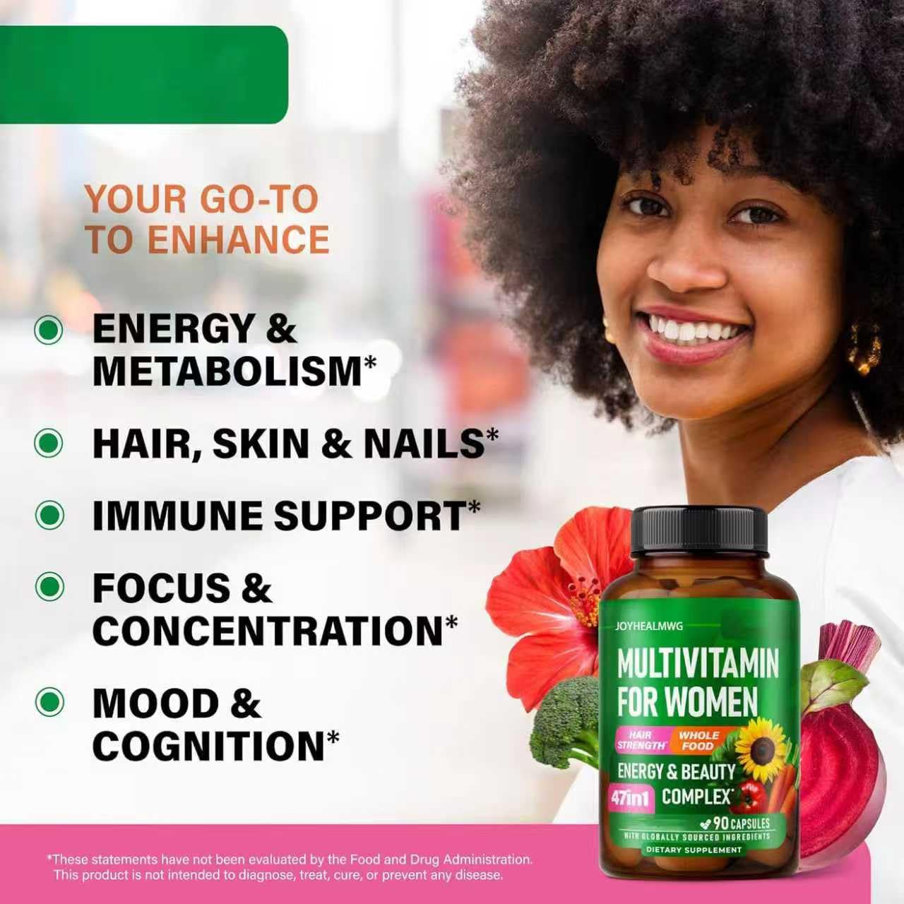 JOYHEALMWG Women's Multivitamin Capsule 60 Count