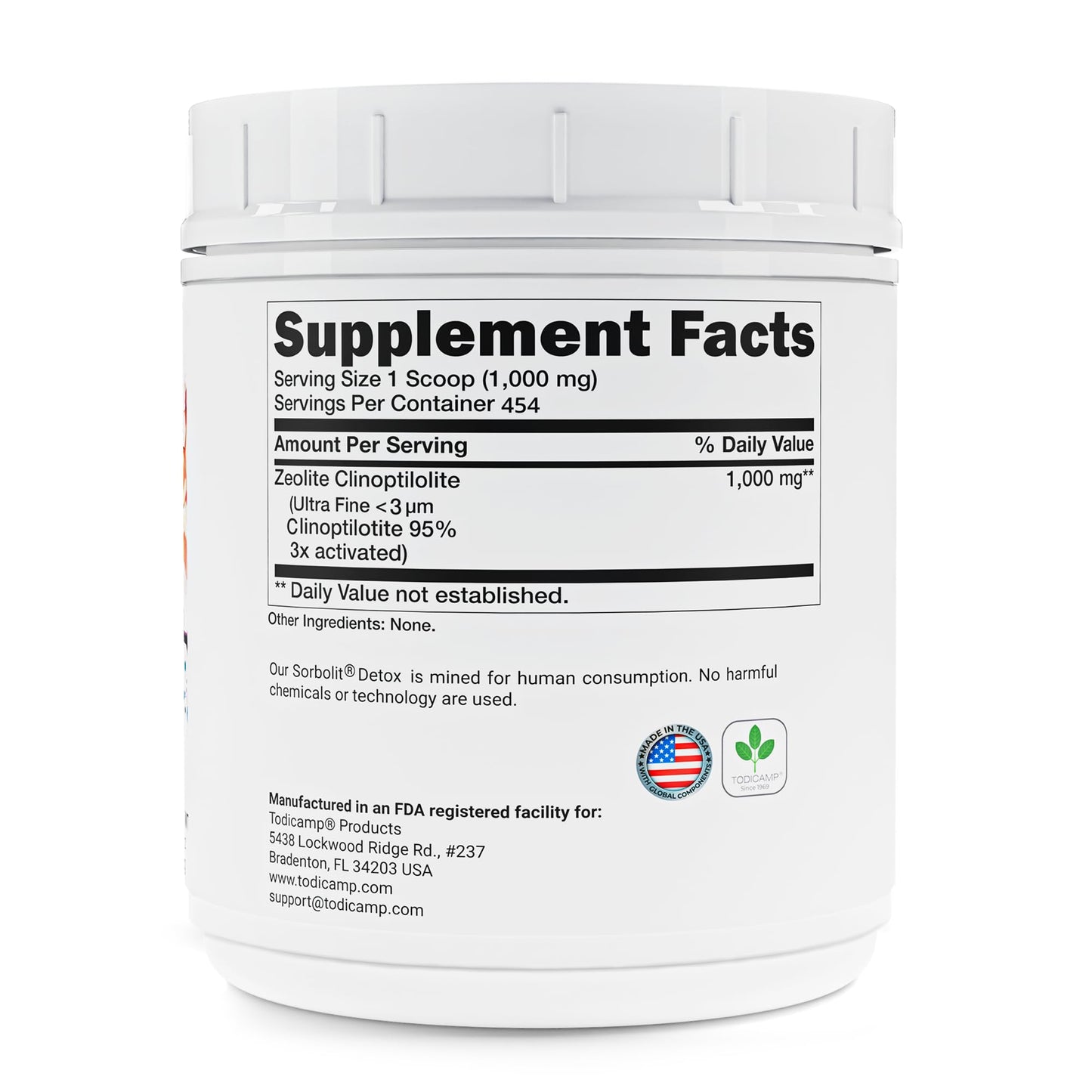 TODICAMP Zeolite Detox Sorbolit Powder 16 oz