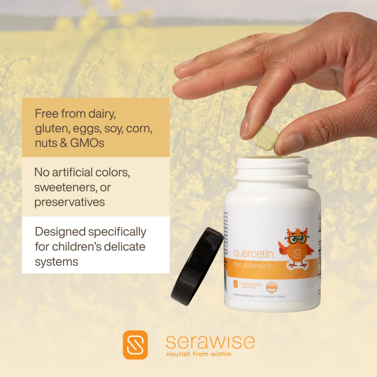 Serawise Quercetin Hist Defense Jr. Chewable 60 Tablets
