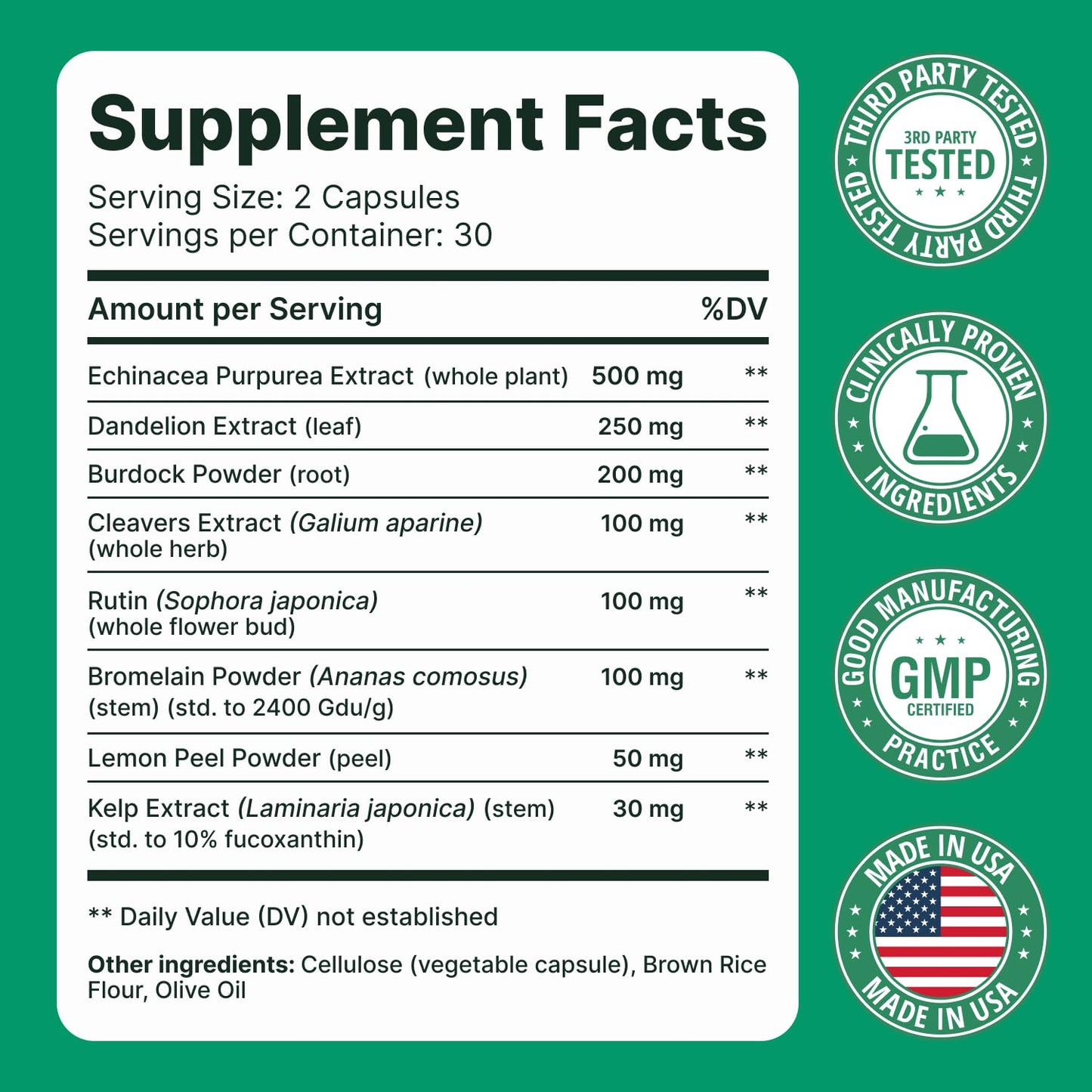 Sculptique Lymphatic Drainage Supplement Capsules 60 Count